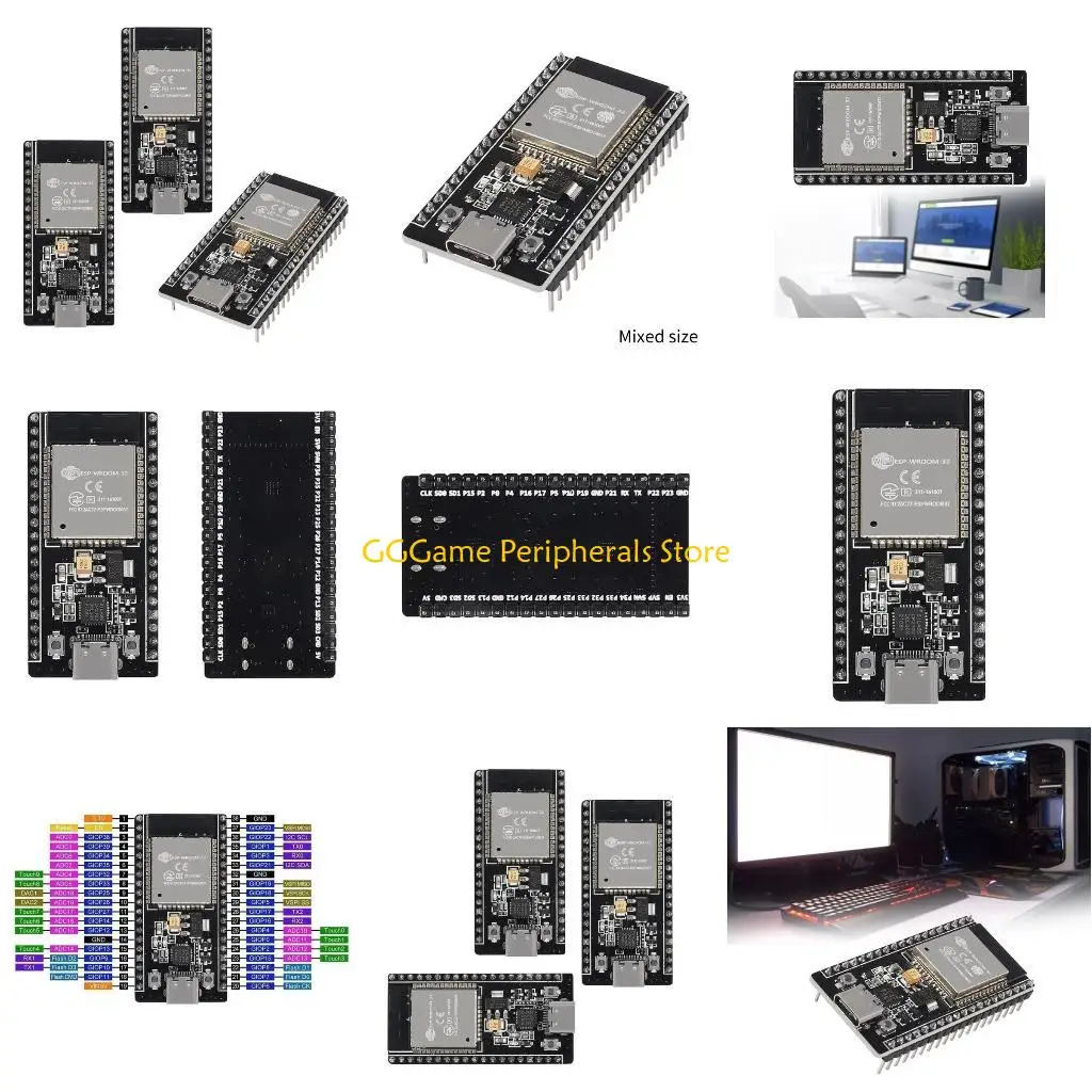

U55B 3Pieces Set 3PCS TypeC ESP32S Development Board Module 38Pin TypeC