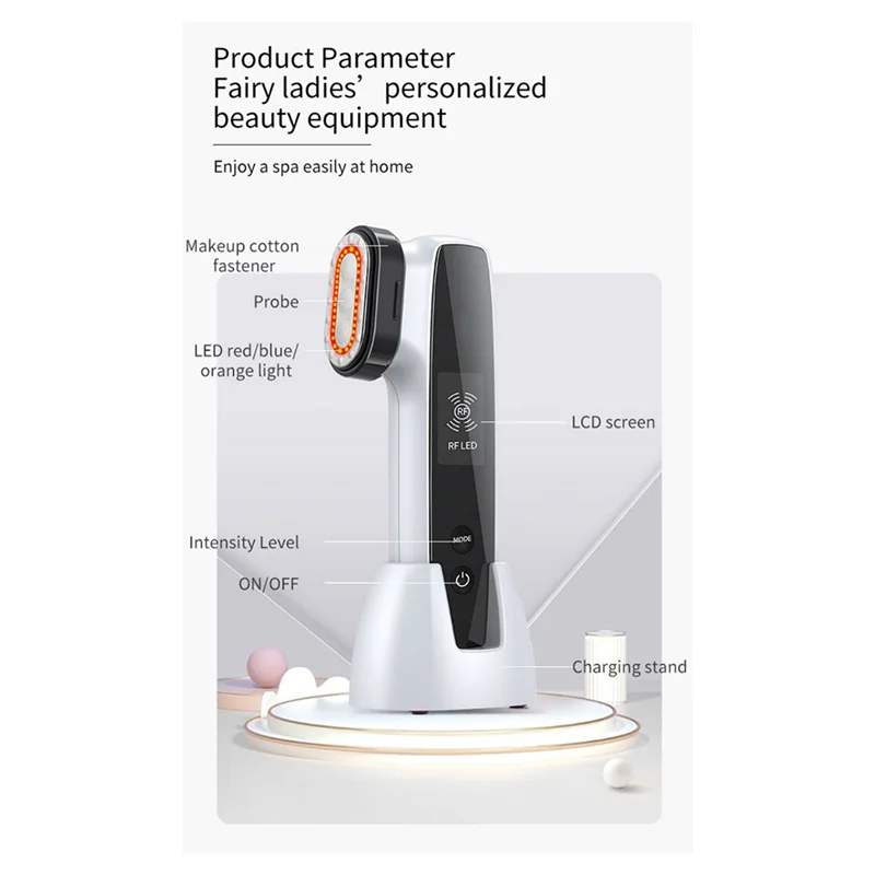 YCOC-RF & EMS مدلك الوجه الكهربائي تشديد تجديد البلاستيك مكافحة الشيخوخة إزالة التجاعيد الولايات المتحدة التوصيل