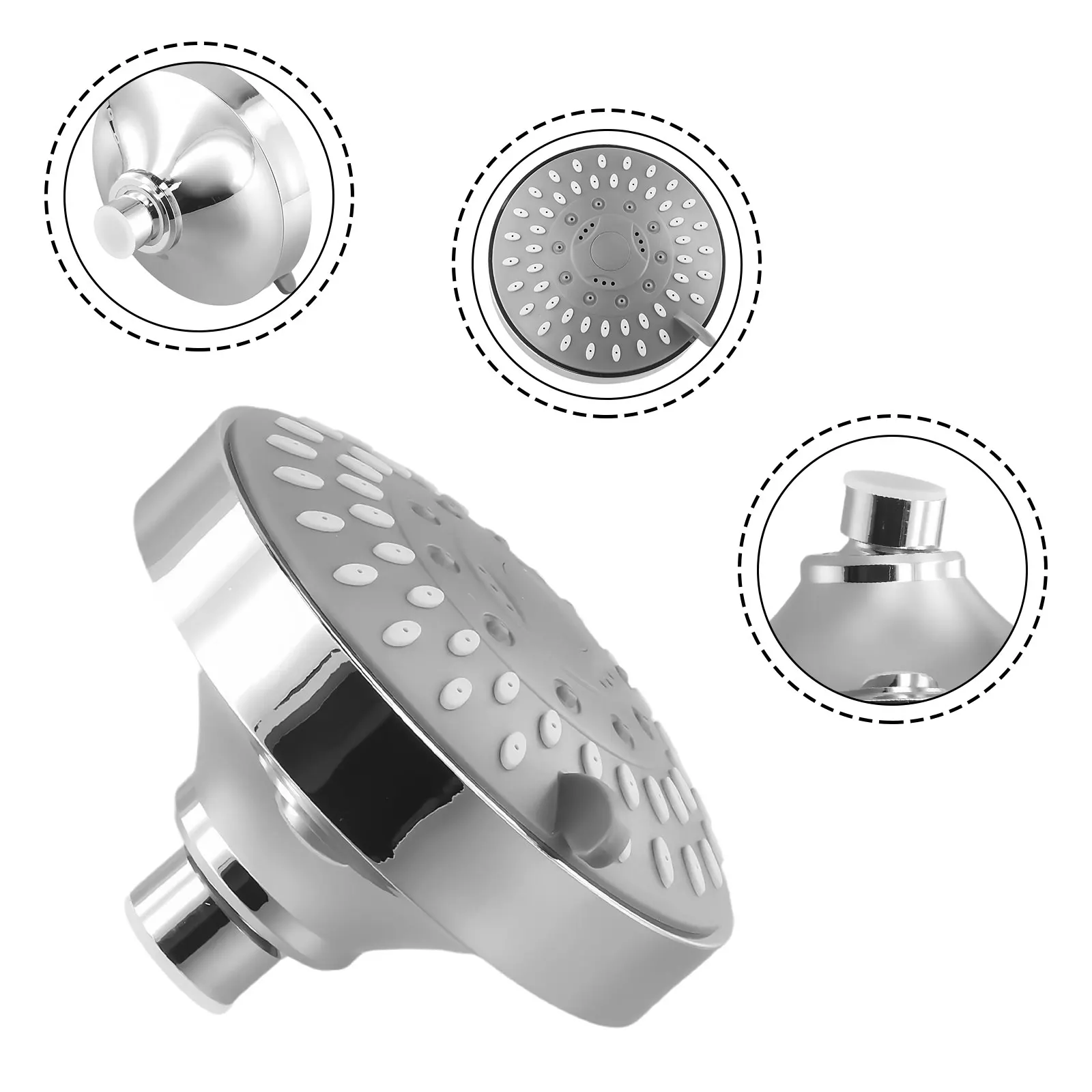 ارتفاع ضغط دش رئيس البخاخ الأمطار الحائط البخاخ 4 بوصة 5 إعداد قابل للتعديل الأمطار دش العلوي فوهة المنزلية