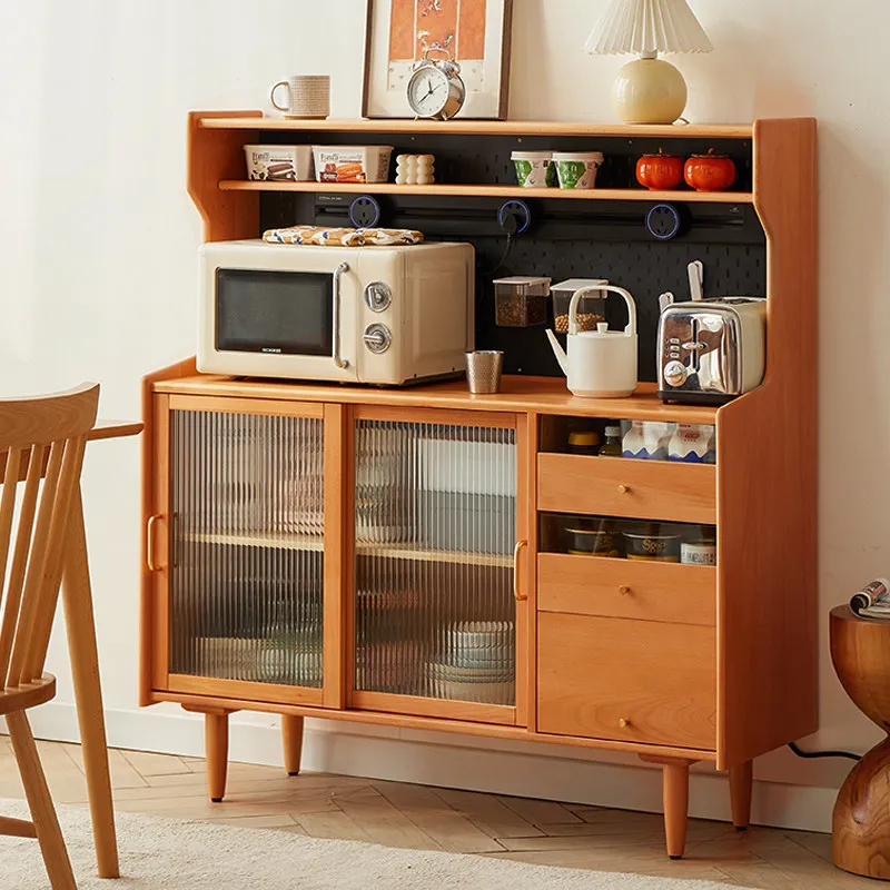 

Solid wood dining side cabinet Modern simple locker Household side cabinet