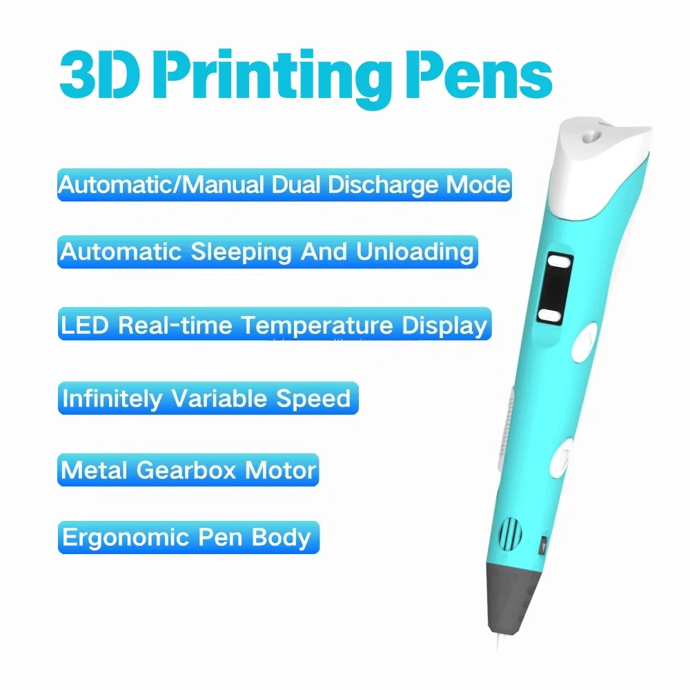 Electronic 3D Printing Pen 36MPLA Long Thread Children's 3D Graffiti Drawing Tool Drawing Smart Toy DIY Christmas Birthday Gift
