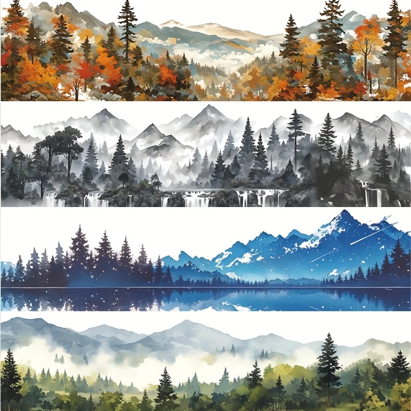 

500/1024PCS Jigsaw Puzzle Four Color Mountain View Design Suitable for Leisure and Entertainment Modern Home Decoration Gift