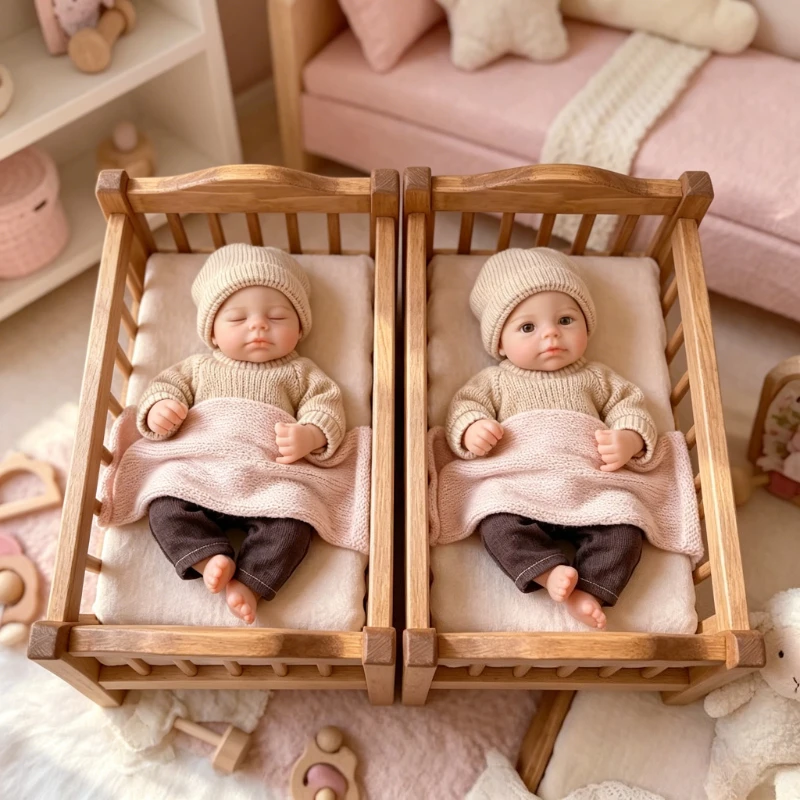 6 Inch 15cm  Sleeping or Awake Doll Same As Picture Loulou Hand Paint Full Silicone Baby