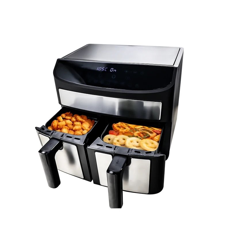 

YYHC-8l Dual Basket Air Fryer Power Airfryers With Temperature Control Electric Air Frier Digital Power Air Fryer