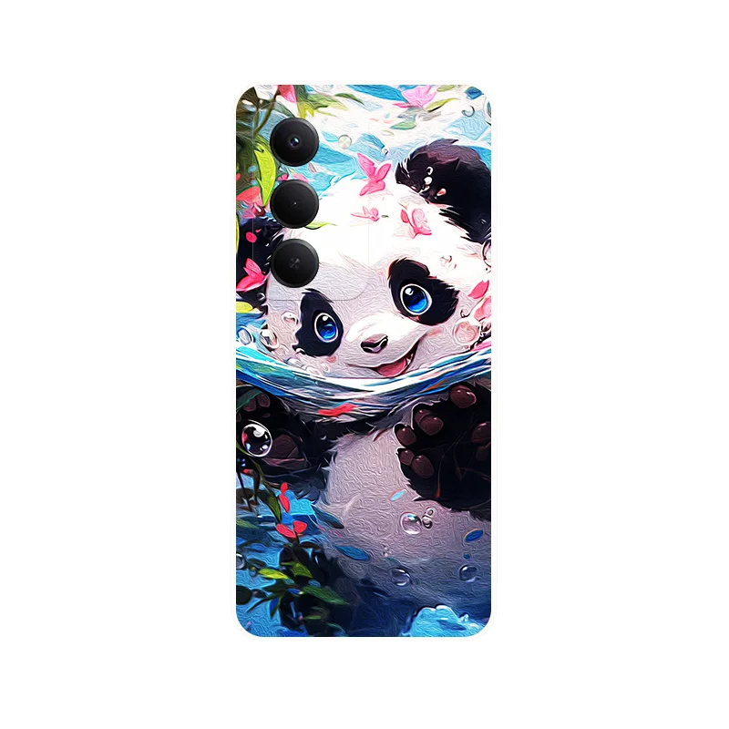 ل العالمي Redmi 15 5G جراب هاتف ليوبارد الباندا مطبوعة غطاء من السيليكون ل Xiaomi Redmi 15 5G لينة الغطاء الخلفي Redmi15 5G Fundas