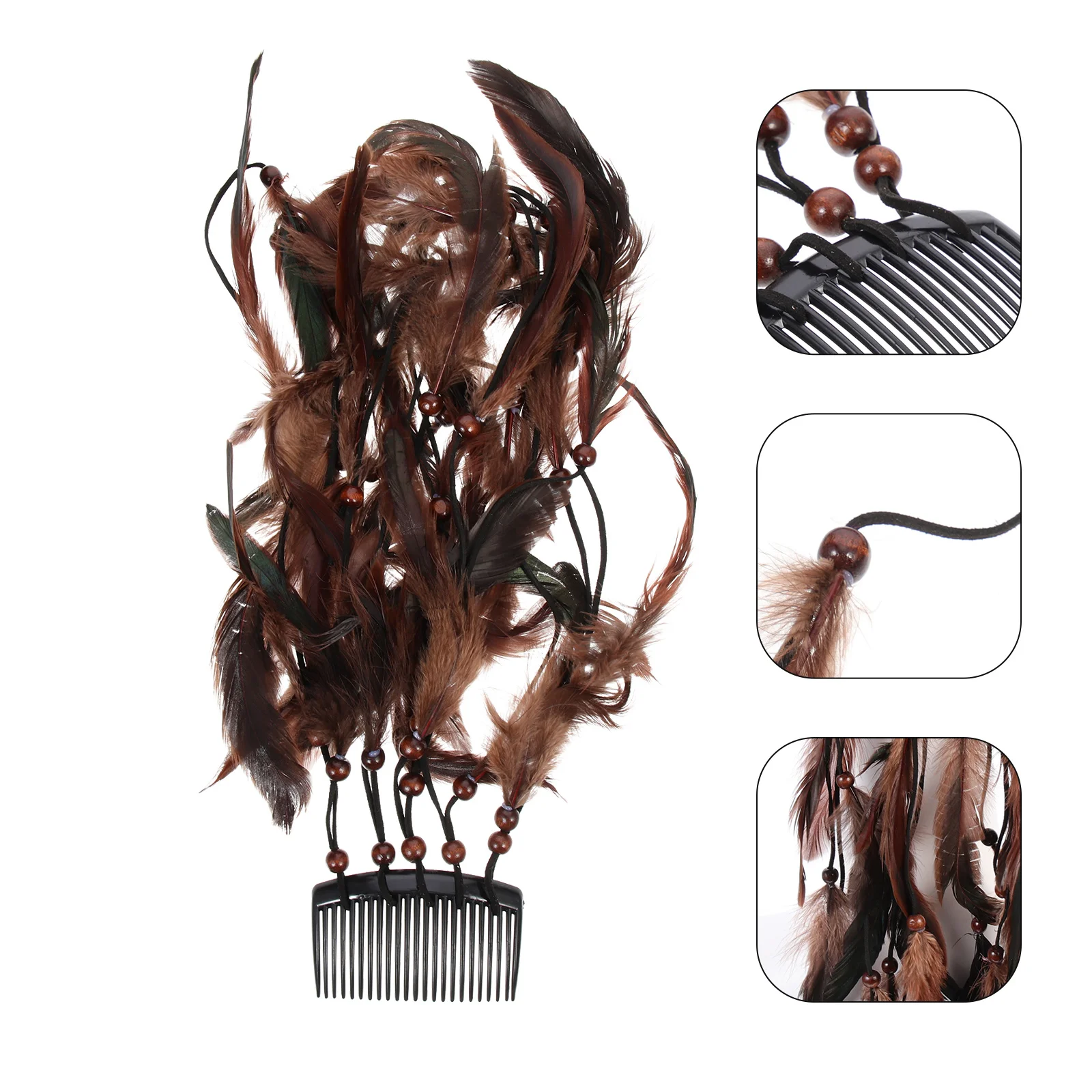 

Plume Headband Bohemian Style Hair Band For Women Party Tribal Headdress Vintage Tassel Accessory Hair Styling Tool