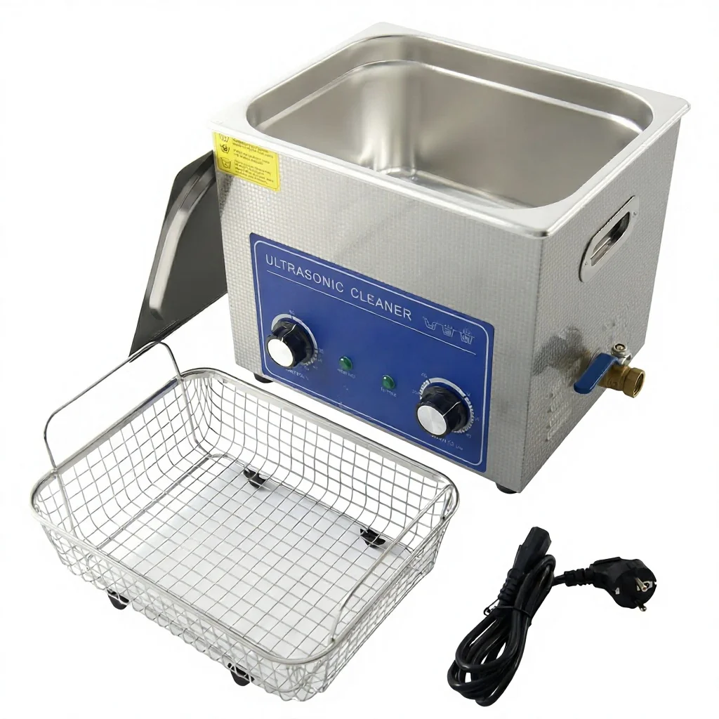 Electric 304 Stainless Steel Ultrasonic Cleaner for Glasses Jewelry Laboratory Dental Use