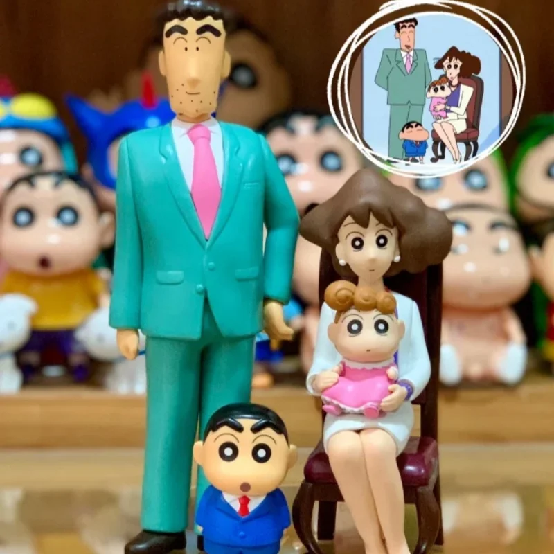 

Authentic Bandai Crayon Shinnosuke Family Cute Handmade Animation Accessories Character Models Desktop Ornament Gifts In Stock