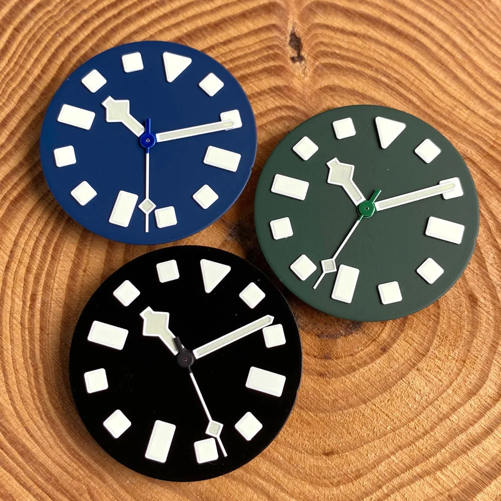 

Tandorio 29mm Retro Black Green Blue Watch Dial Face Hands Set fit NH35 NH36 ETA2824 PT5000 Movement Luminous Marks Watch Parts