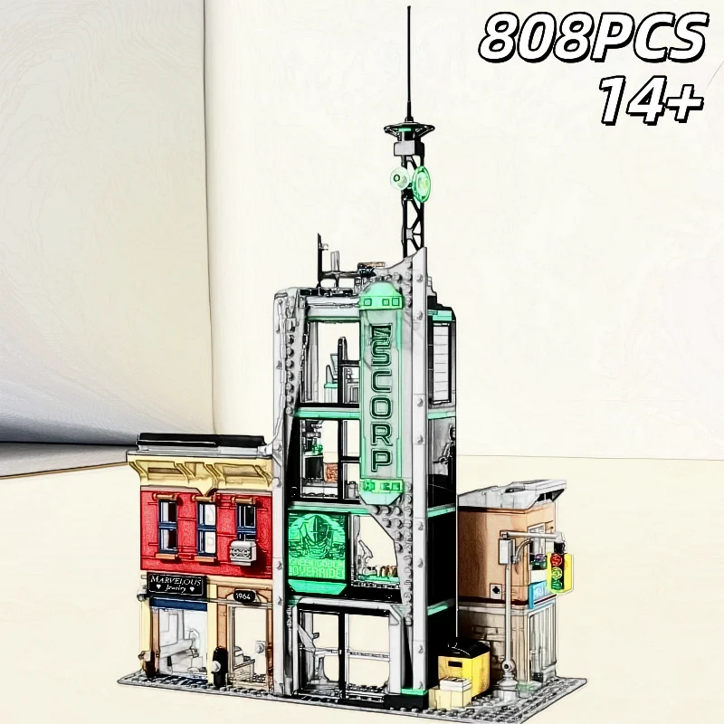 

Набор строительных блоков MOC-76324 «Знаменитый герой кино» (808 деталей), модель башни Оскарп, сцена битвы, конструктор, креативный подарок для детей и взрослых