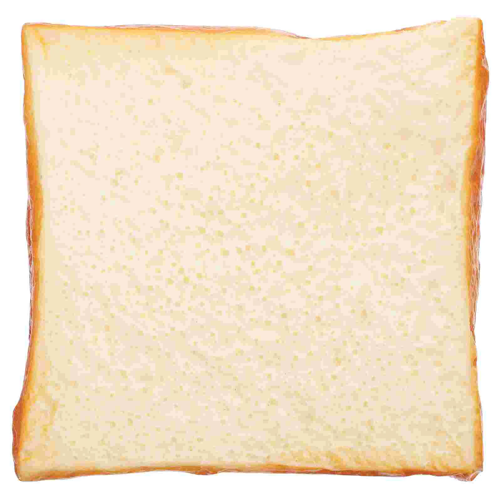 Simulation Toast Slice Toy Bread Decor Beige Simulated Sliced Model Decorations