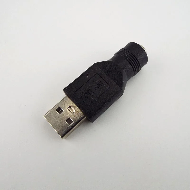 USB Male to 5.5mm x 2.1mm DC Female Power Converter Adapter Connector Charger Adapter Computer Accessories D6