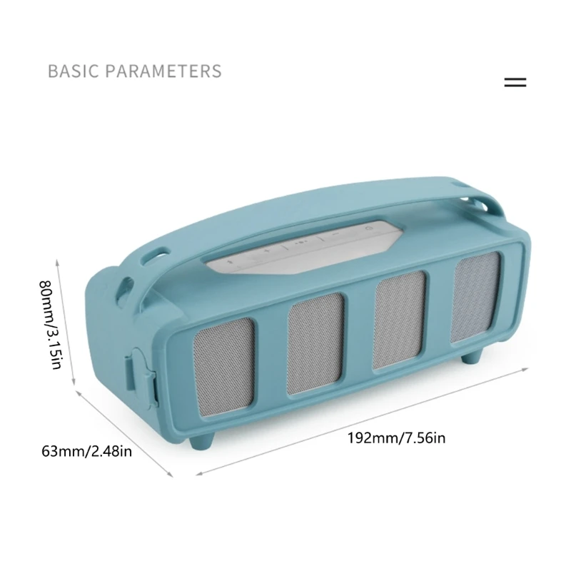 Casing Silikon Pelindung untuk Tas Speaker dengan Bahu Colokan Anti Debu Penutup Pelindung Desain Lubang