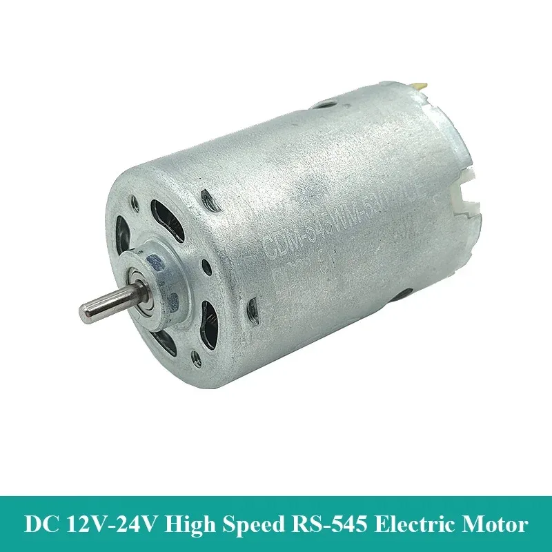 545 Motor  DC 12V 18V 21.6V 24V 33500R High Speed Double Ball Bearing  Built-in Cooling Fan DIY Drill Tool