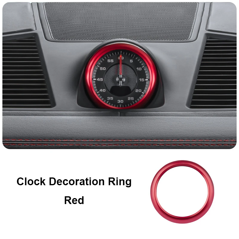 Anneau de Décoration d'Horloge de Voiture, Broderie pour Porsche, Macan, Panamera, 911, 718