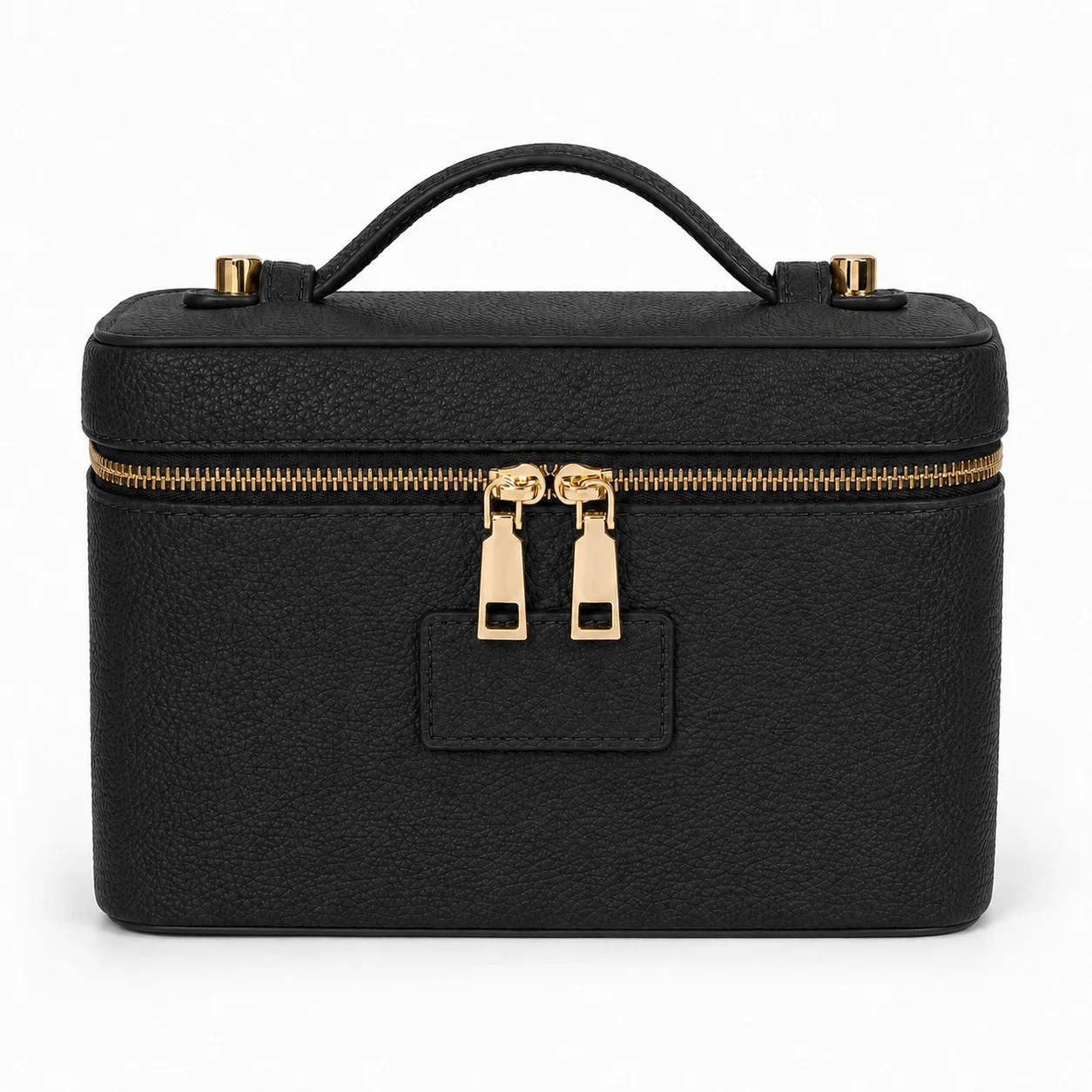 PU-Handtaschen-Make-up-Etui mit großer Kapazität, doppeltem Reißverschluss, abnehmbaren Trennwänden, tragbarer Reise-Kosmetik-Organizer. – Detail 3
