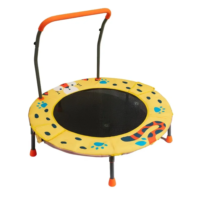 Foldable children's trampolines for indoor and outdoor use