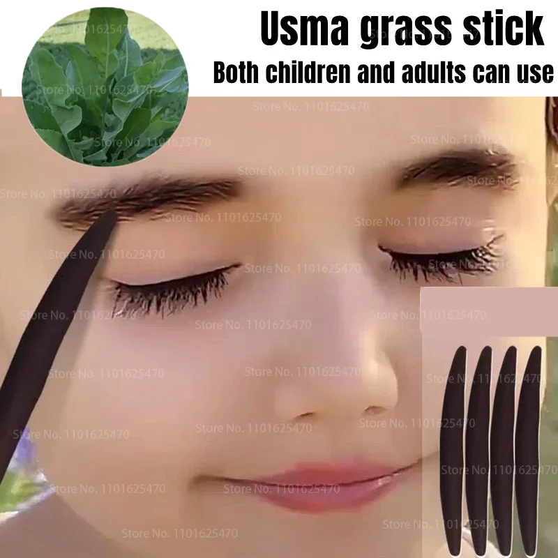 Usma Grass Stick Black Eyebrow Eyelashes Raw Eyebrow Stick Hairline Hair Thick Growth Natural Plant Promote Eyebrow Growth