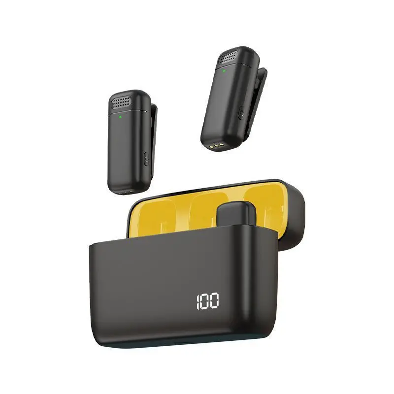 

PyroGraphy K6 One Drag Two Беспроводной петличный микрофон с зарядным отсеком Мобильный телефон Прямая трансляция Noisereduction Mic