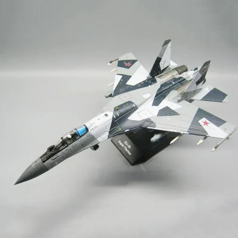 2024 TopSeller! 1/100 Scale Diecast SU35 Heavy Fighter Military Model Toy Authentic Russia Navy Army Air Force Replica