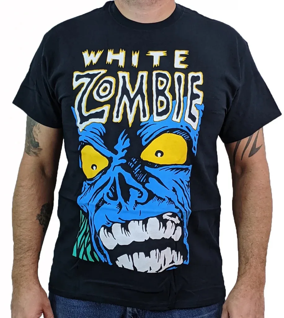

Футболка WHITE ZOMBIE Blue Monster, мужская и женская футболка с коротким рукавом, роскошная брендовая футболка, спортивные топы, винтажная уличная одежда Y2k
