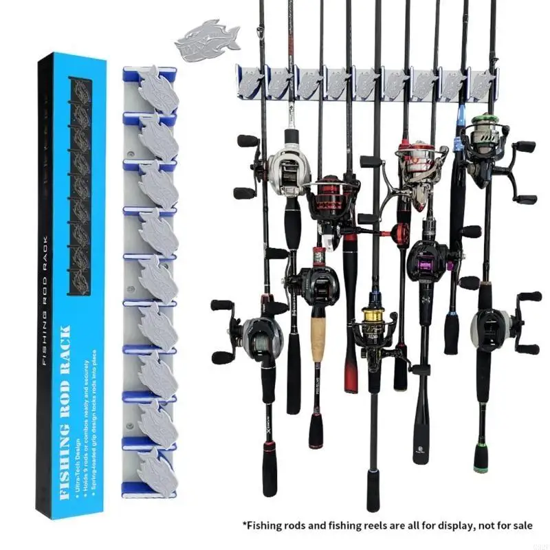 

G92F Wall Mounted Fishing Rod Holder Vertical Support Wall Mounted Storage Rack