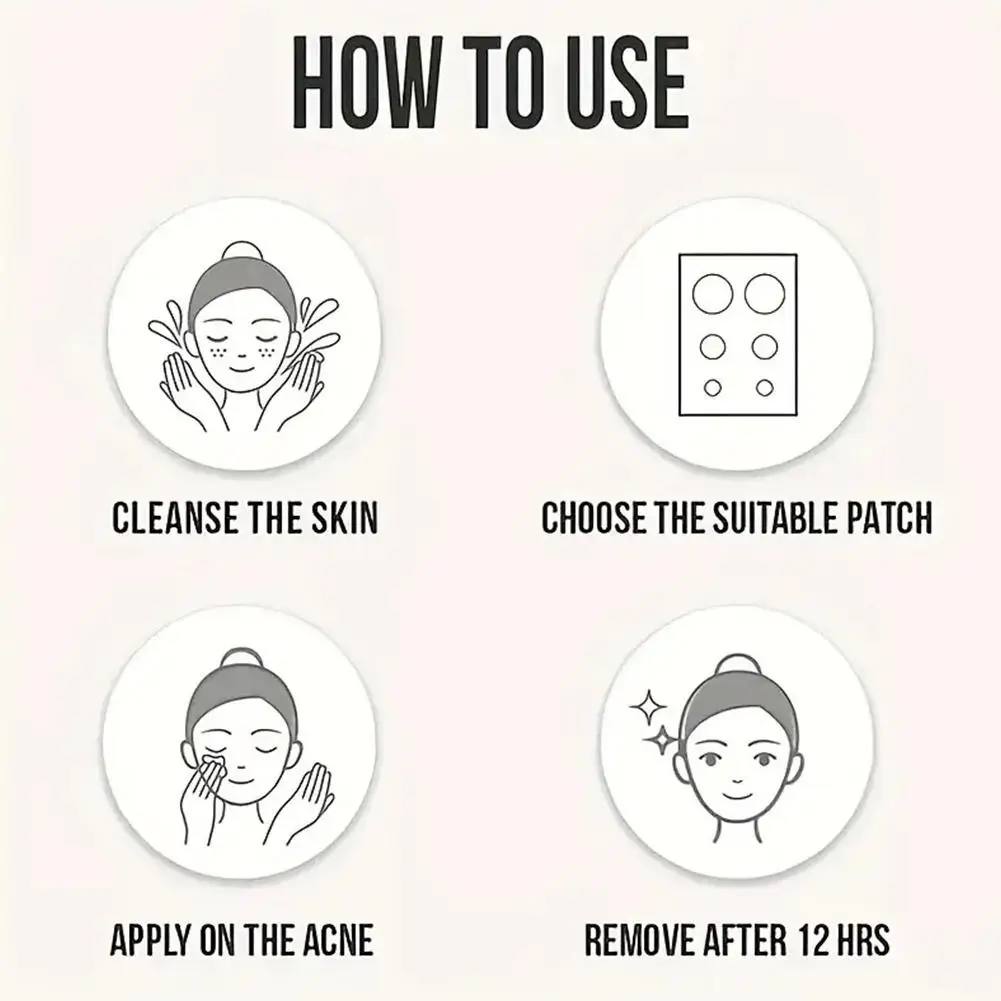 104-800 قطعة من رقع حب الشباب - غير كحولي، تستخدم لامتصاص اهطارات حب الشباب، غير مزعجة، أساسية للعناية بحب الشباب