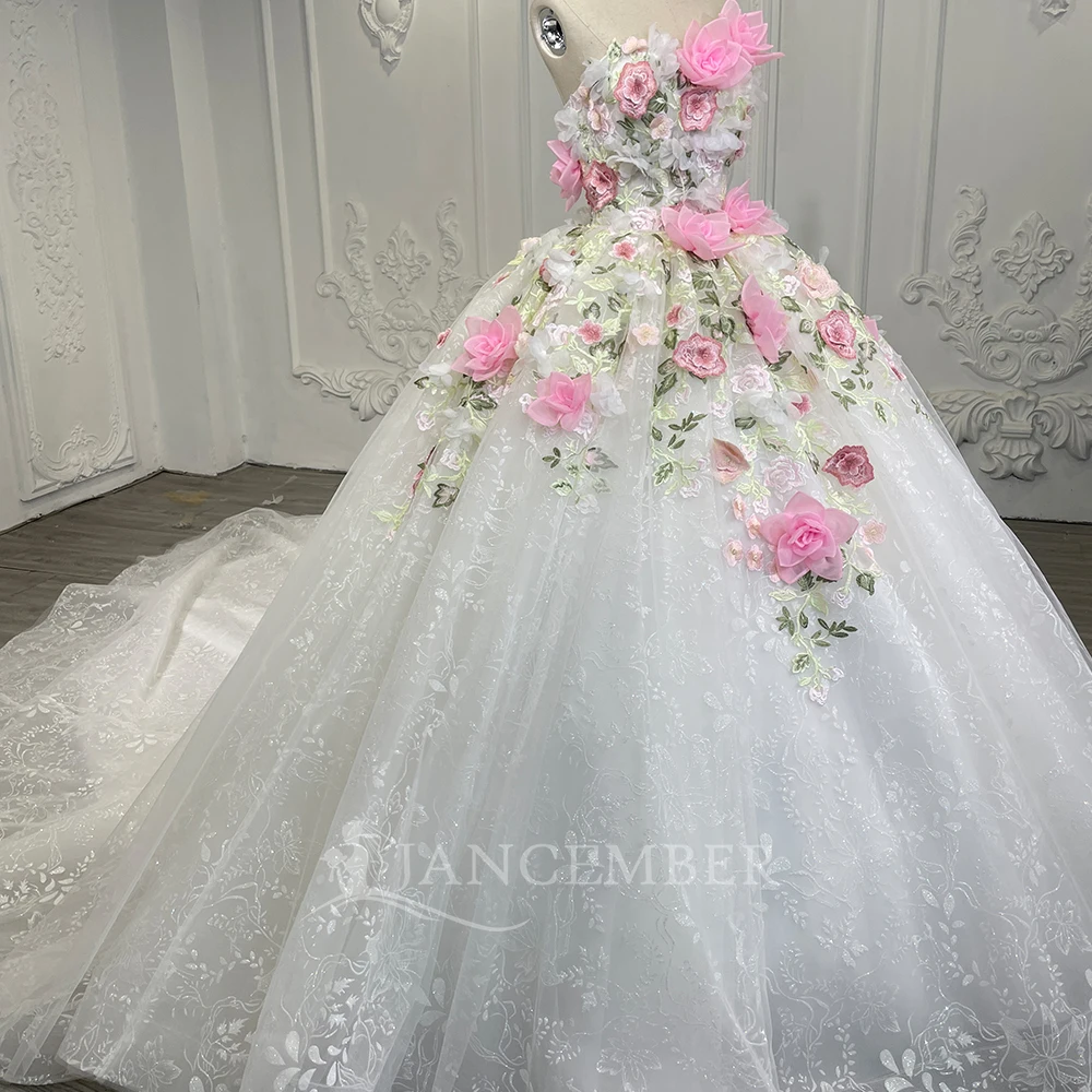 끈이 없는 성인식 드레스 반짝이는 크리스탈 레이스 아플리케 볼 가운 맞춤형 레이스 업 백 vestidos de 15 años quinceañeras