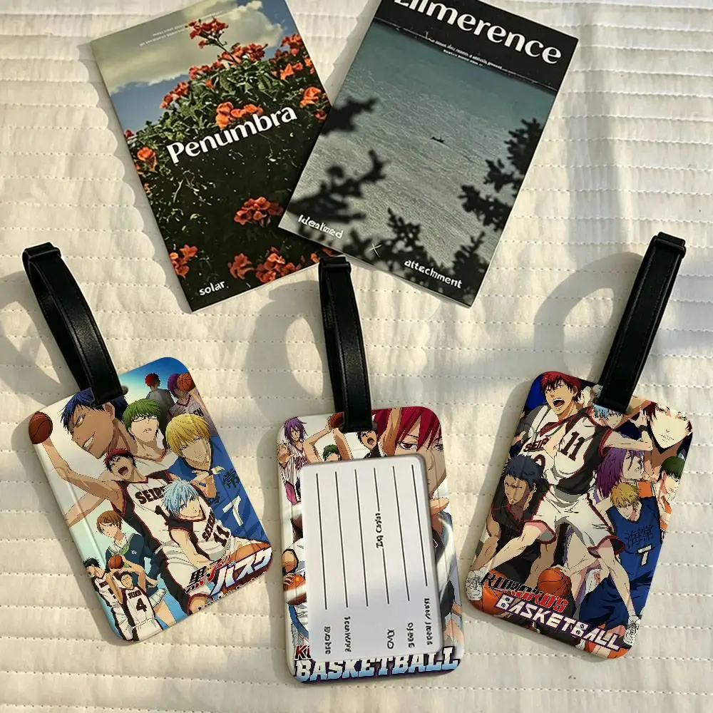 K-Kuroko B-Basketball Anime PVC Baggage Identification Tag Anti lost Information Card Holder Travel Suitcase Name Tag