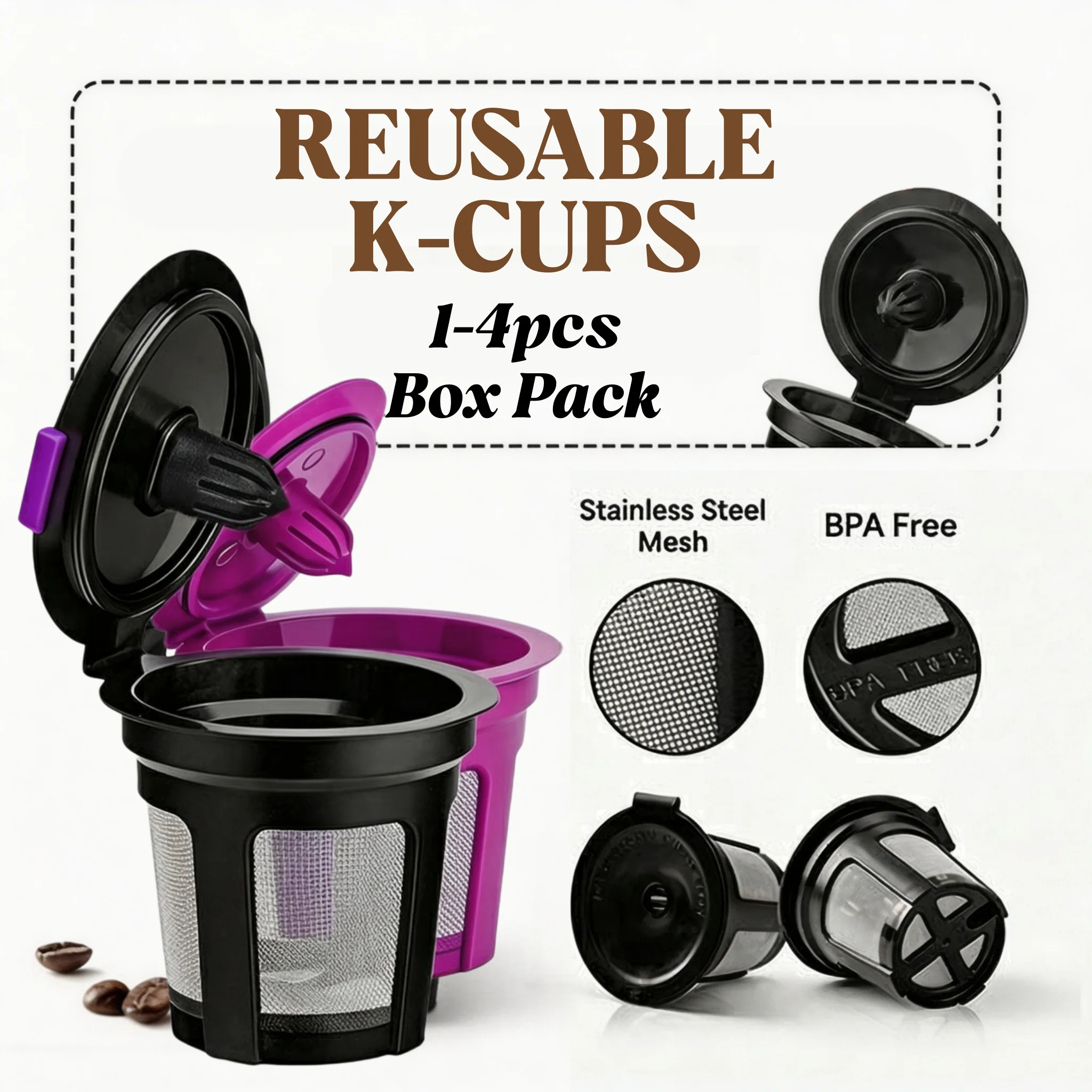 1/4Pack Reusable Co…