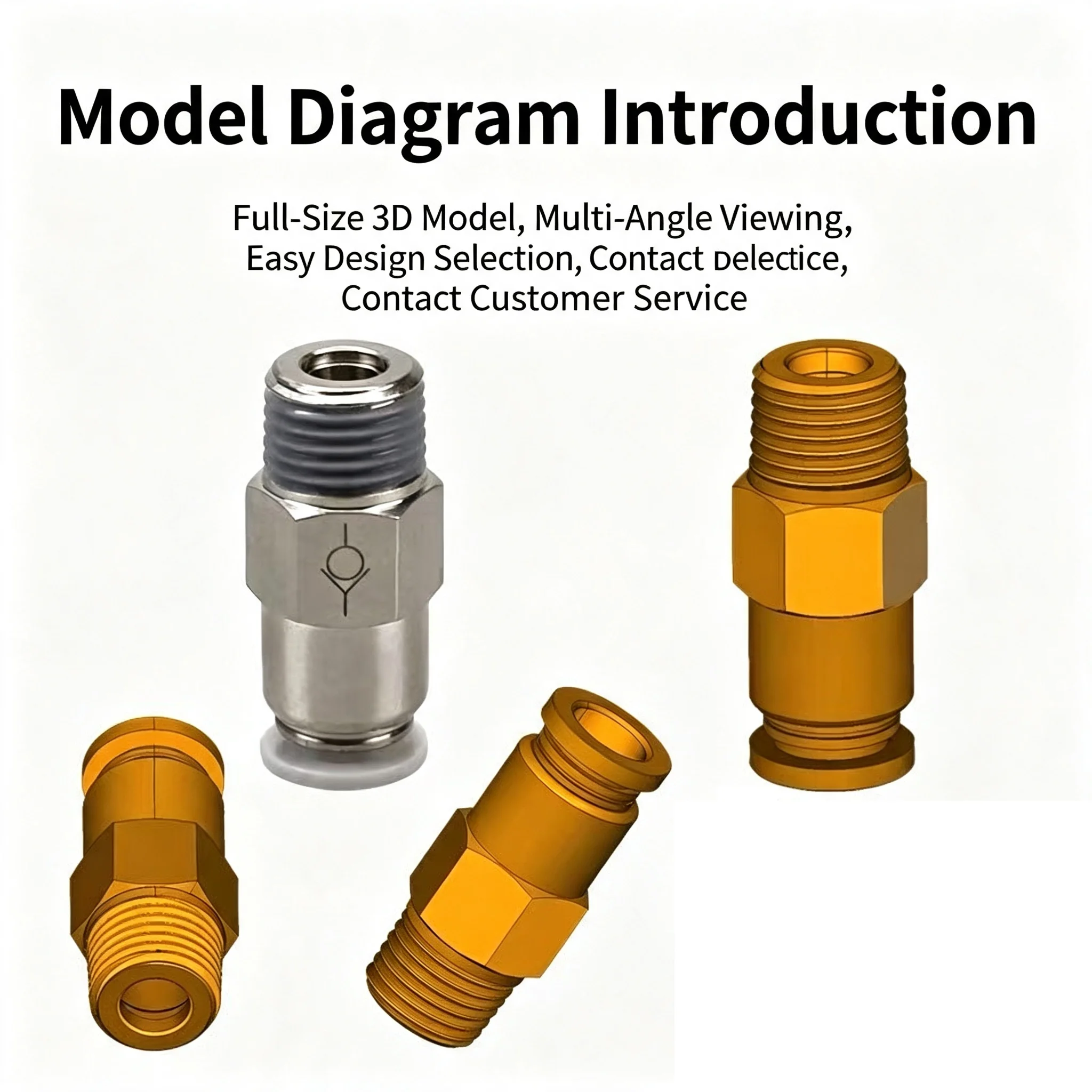 BSP Brass Pneumatic Check Valve One Way Non-return Valve One Touch Qucik Pipe Fitting 4mm 6mm 8mm 10mm M5 1/8