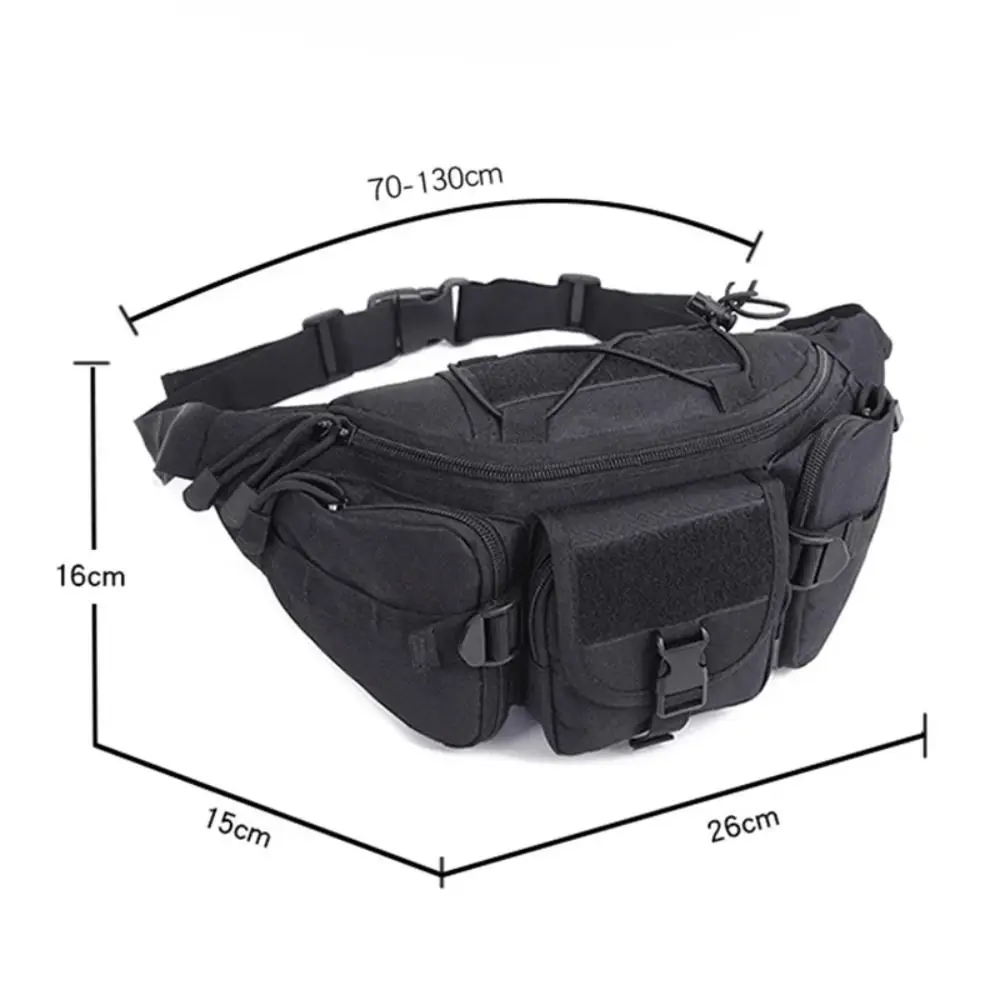 Oxford Cloth Waist Fanny Pack Waterproof Large Capacity Running Sports Belt Bag Breathable Multifunctional Men Molle Pouch