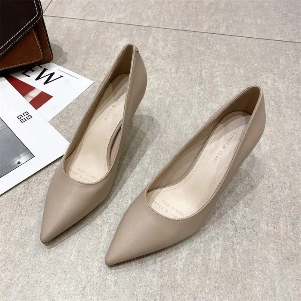 Slim Heeled Pointed High Heels Women\'s Spring Autumn Simple Commuting High Heels Female Pumps Women Shoes Small Heel Zapatos