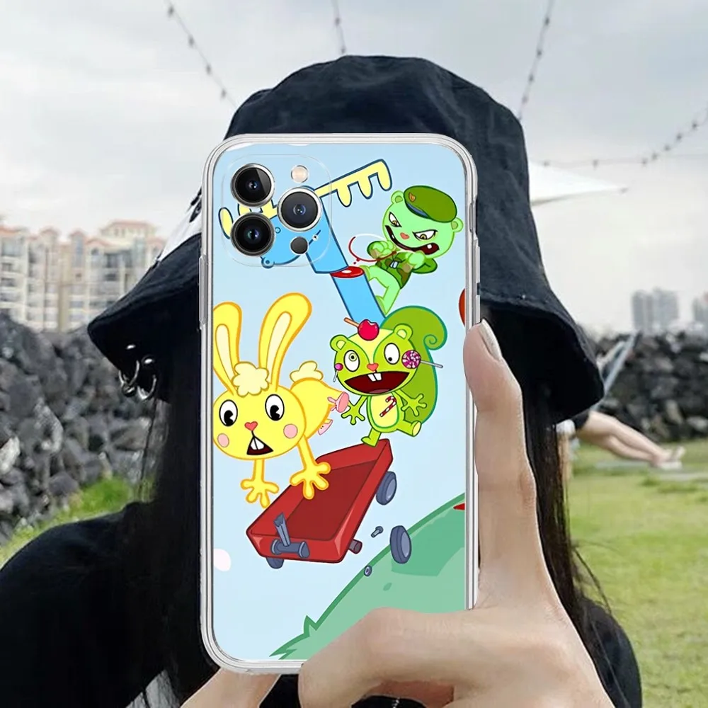 Happy Tree Friends Phone Case For iPhone 15 14 11 12 13 Mini Pro XS Max Cover 6 7 8 Plus X XR SE 2020 Funda Shell