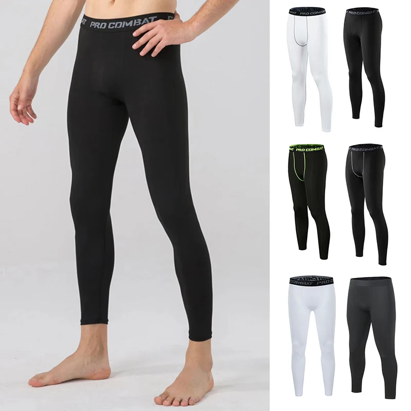 Quick-drying Tights Fitness Running Compression Men Leggings Sports wear Workout Bottoms Trousers Jogging Yoga Pants Training