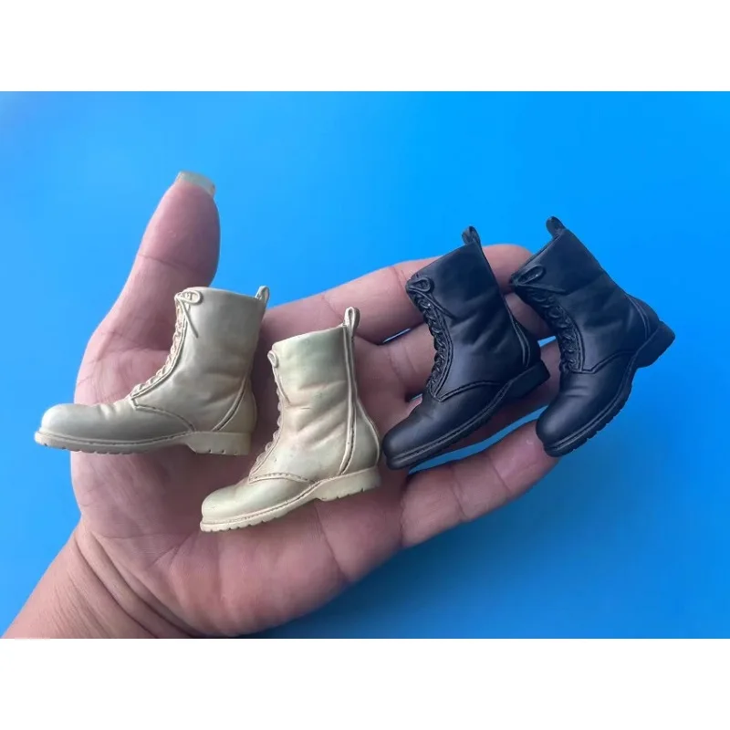 1/6 Scale Soldier Trendy Modern WWII Military Combat Boots Hollow Plastic Shoes Model Toy for 12inch Action Figures Two Colors