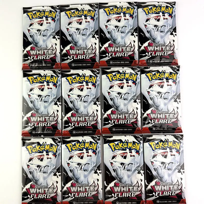 

10/20pcs English Pokemon Card Black Bolt White Flare Booster Battle Pokemon Trade Card Transaction Gifts