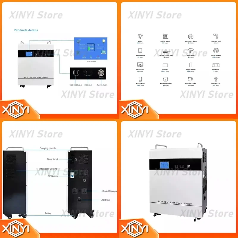 5000W Solar Generator Energy Storage System for All-in-One Solar Power Generation