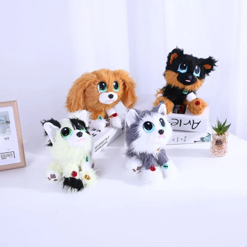 Resgate runting ii pelúcia animal de estimação você pode adotar & resgatar husky cão animal de estimação conjunto anime figura moda aniversário surpresa brinquedo presente de natal