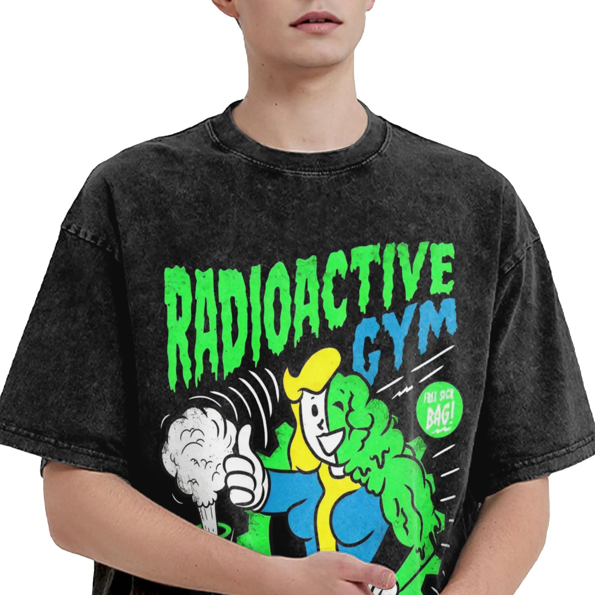 Футболки в стиле хип-хоп с коротким рукавом, футболка в стиле ретро Y2K, летняя хлопковая дышащая футболка F– Fallout, футболки большого размера