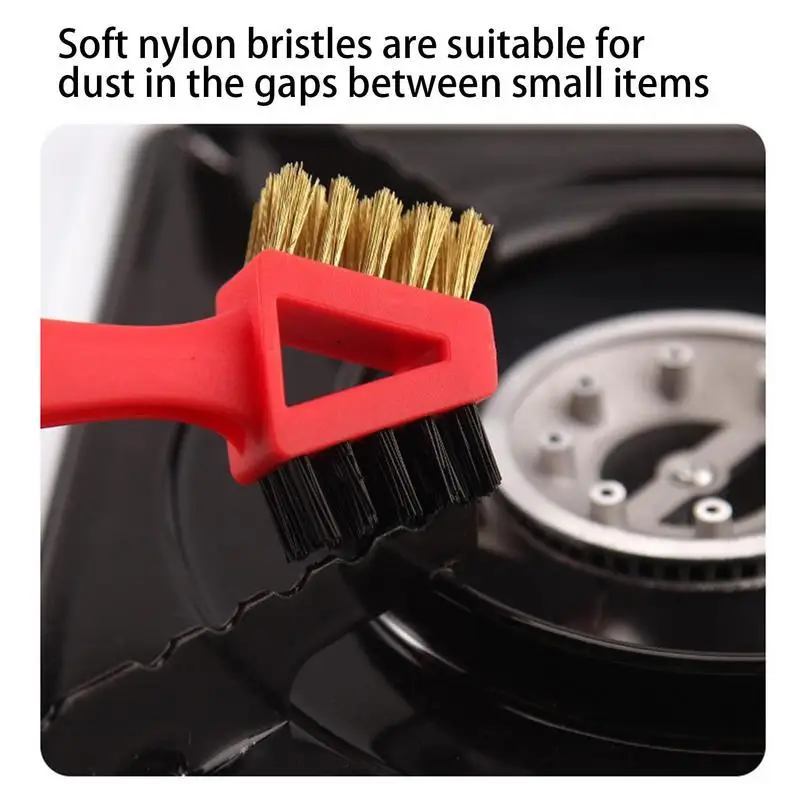 스토브 청소 브러시 ​​4 In 1 Grime Scrubber Brush (분리형 핸들 포함) 가정용 쿡탑 스크레이퍼 이중 재료 헤드