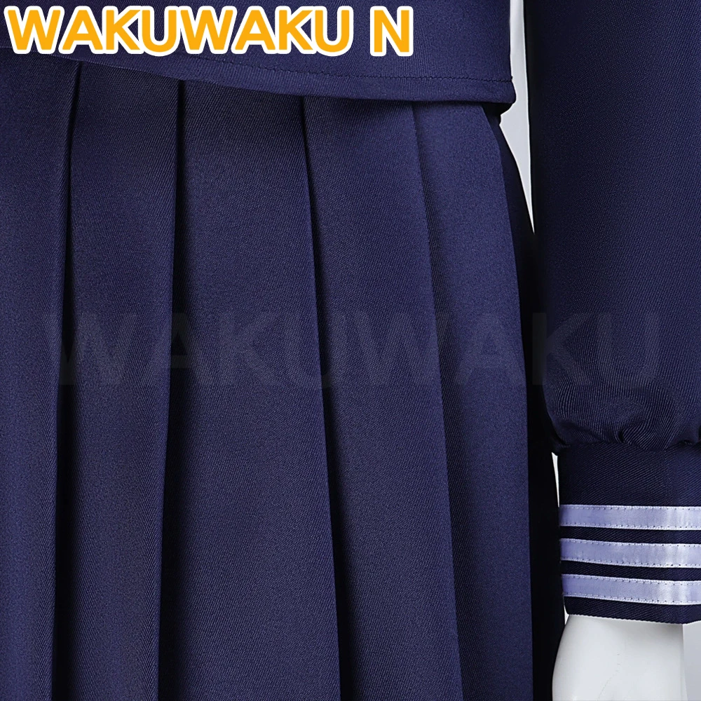 أزياء Shimizu Hinako التأثيرية أنيمي 【XS-3XL】WakuWaku-N فستان موحد للمدرسة النسائية JK فستان Hinako التأثيري للهالوين مقاس كبير