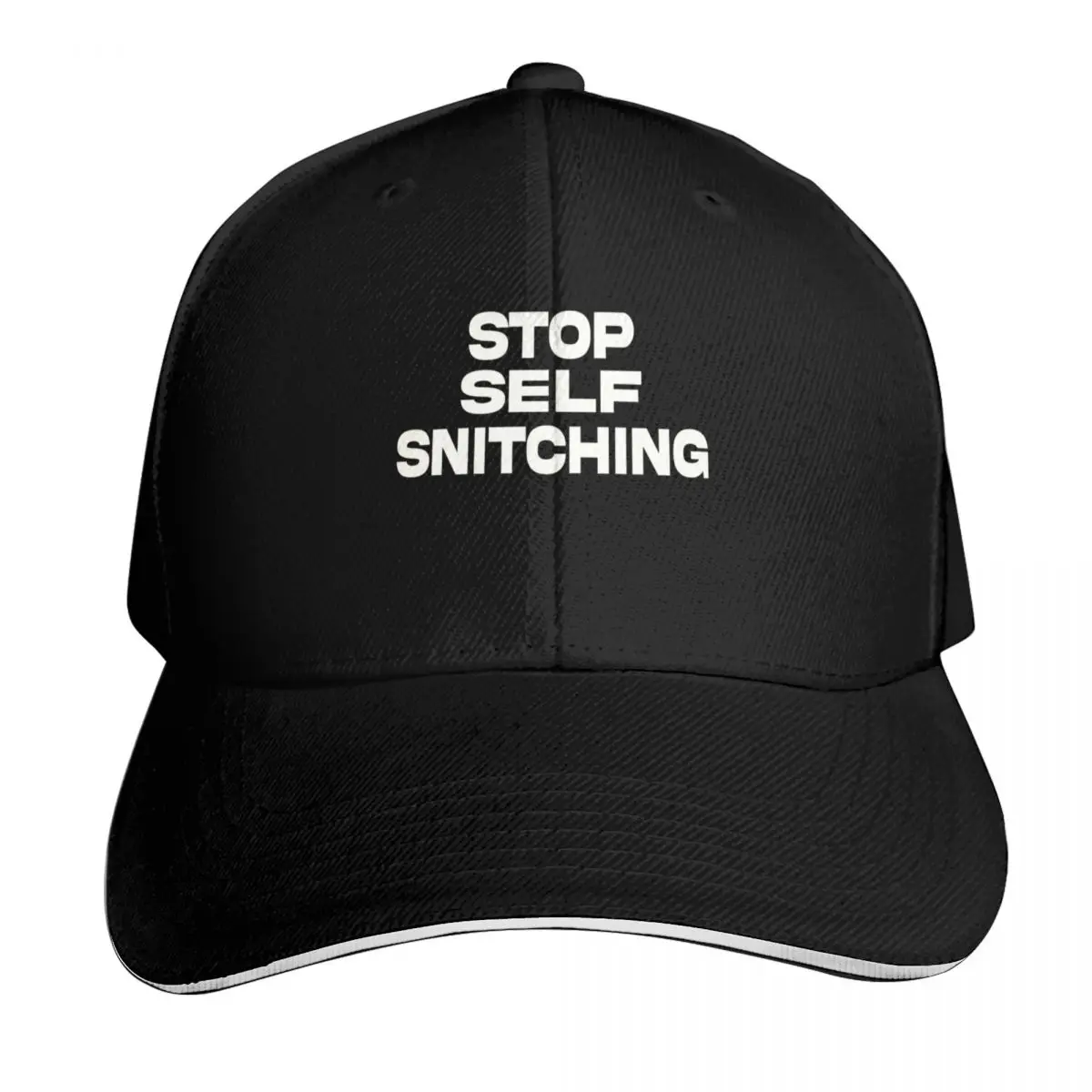 Stop Self Snitching Baseball Cap Casual Daily Wear Quick Dry Performance Cotton Twill Breathable