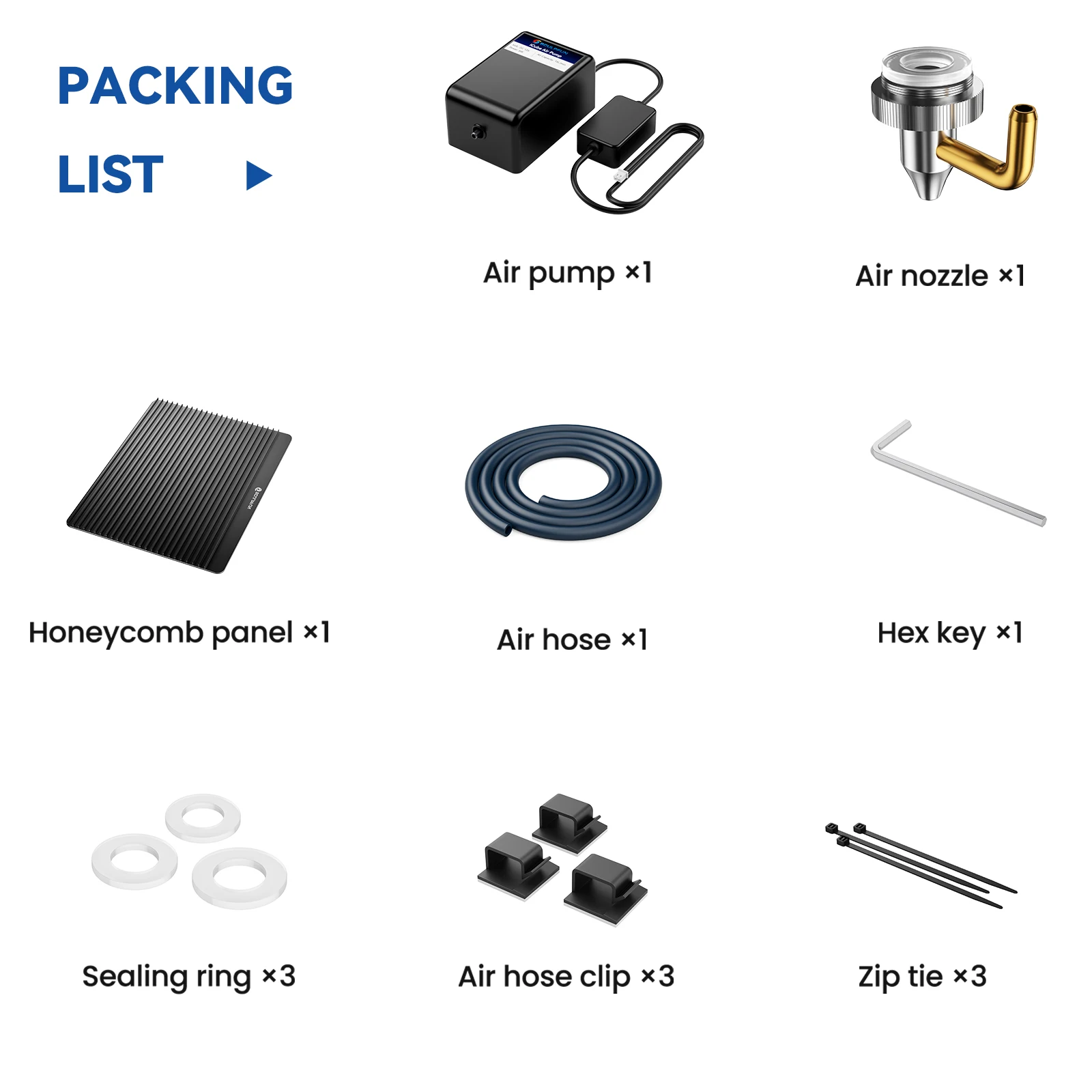 SCULPFUN Air Assist Kit for iCube Ultra Laser Engraver with Cutting Plate , Less than 40dB, low noise and low vibration