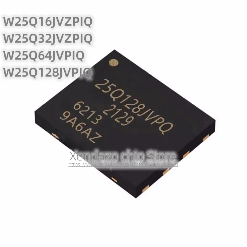 10 قطعة/الوحدة W25Q16JVZPIQ W25Q32JVZPIQ W25Q64JVZPIQ W25Q128JVPIQ WSON-8 حزمة الأصلي حقيقية شريحة الذاكرة