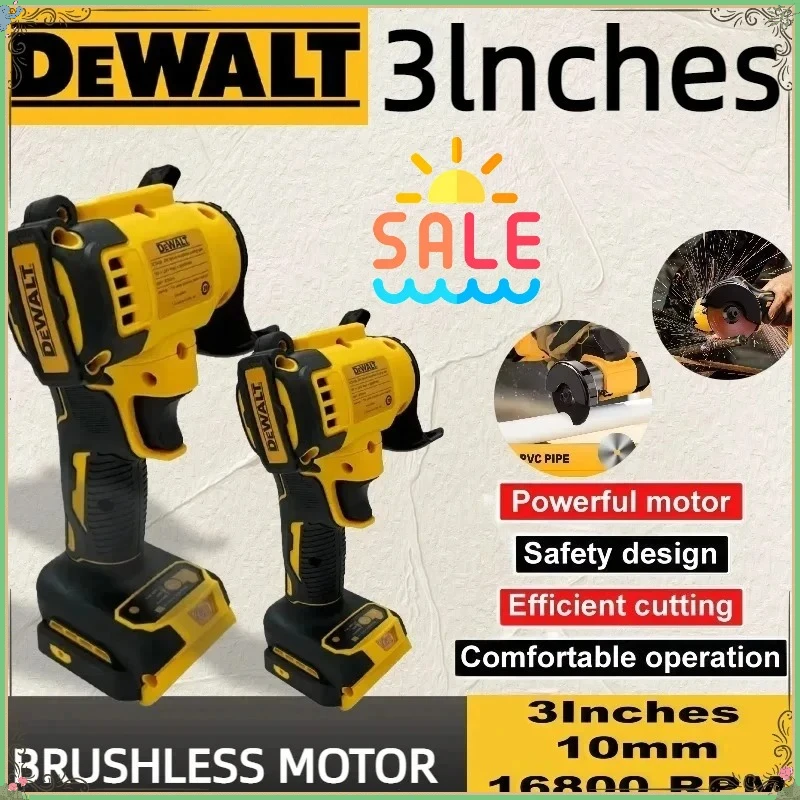 

DeWALT 3 Inch Mini Angle Grinder Cordless Polishing Grinding Machine Electric Cutting Power Tools For DeWALT 18V20V Battery