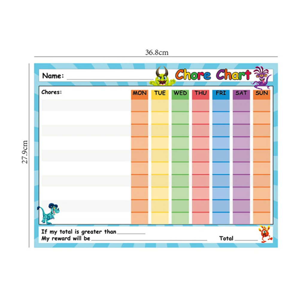 Supvox Magnetic Stickers Chore Chart Dry Erase Reward Chart Responsibility Chart Self-Adhesive Potty Chart Home Classroom