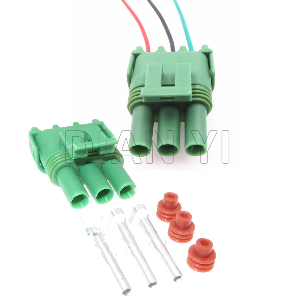 

1 Set 3 Way Starter Auto Sensor Sealed Electric Cable Connector 12020829 12015793 Car Adapter with Terminal and Rubber Seals