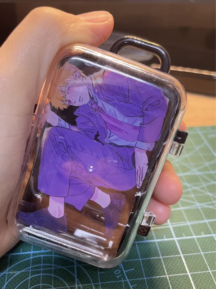 Anime Mobu Saiko Hyaku Mob Psycho 100 Reigen Arataka Cosplay Mascot Acrylic Suitcase Standing Sign Desk Ornament Xmas Halloween