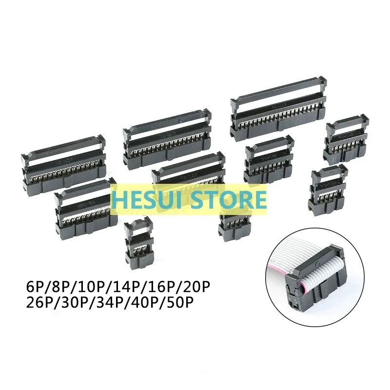 FC line pressing head 6/8/10/14/16/20/26/30/34/40PIN  thrum 2.54 MM 3 times